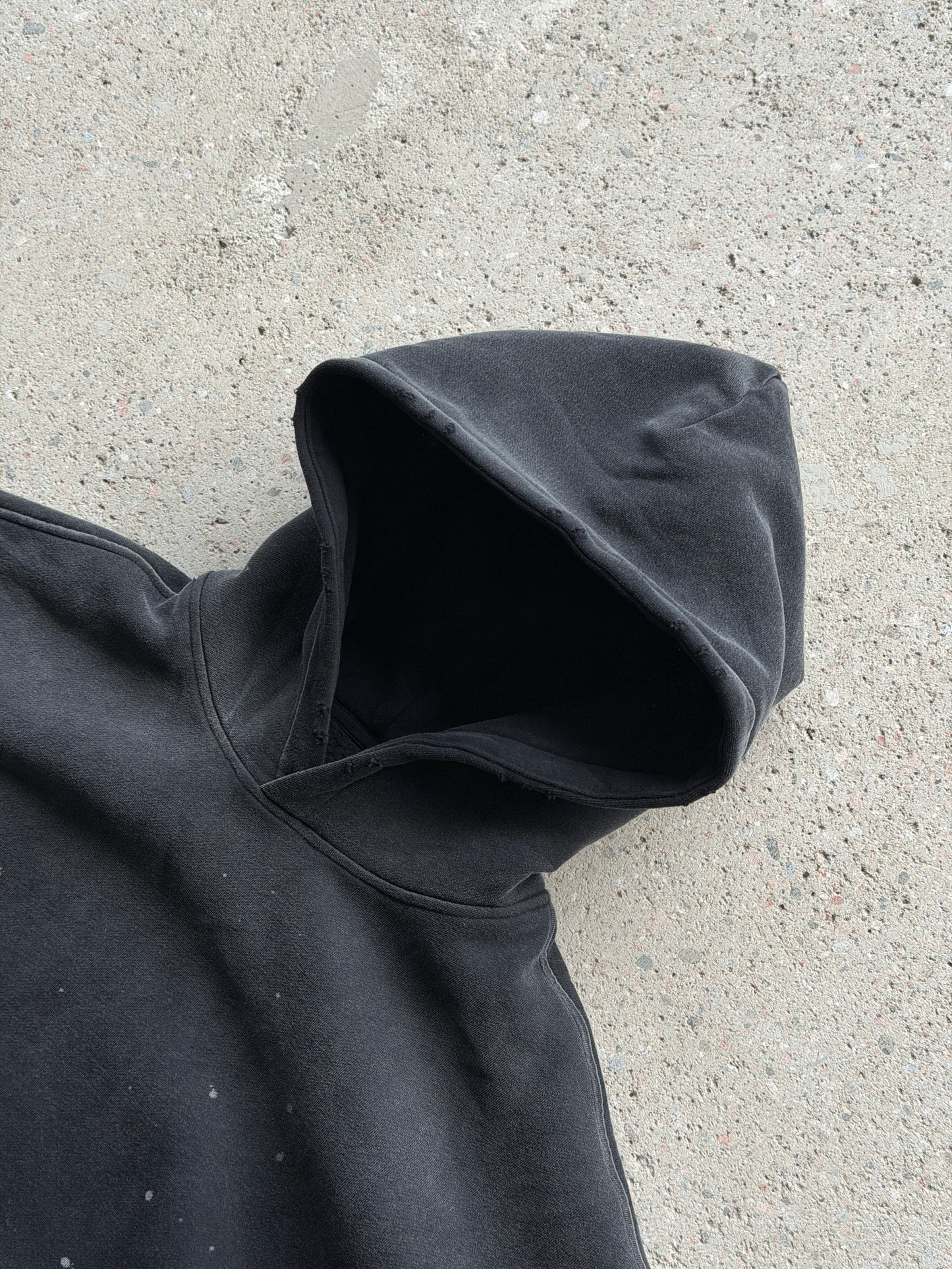 VB oversized splatter hoodie - Faded Black