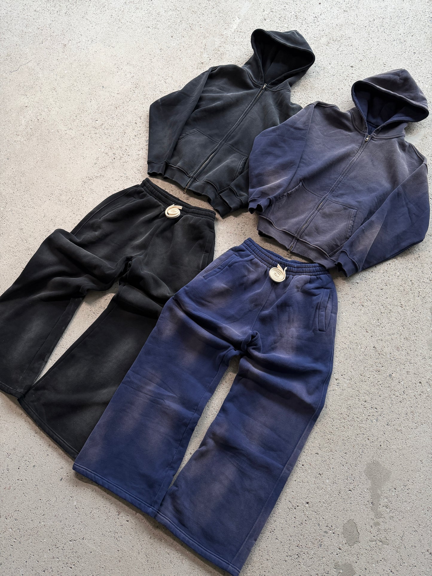 Washed tracksuit - Black