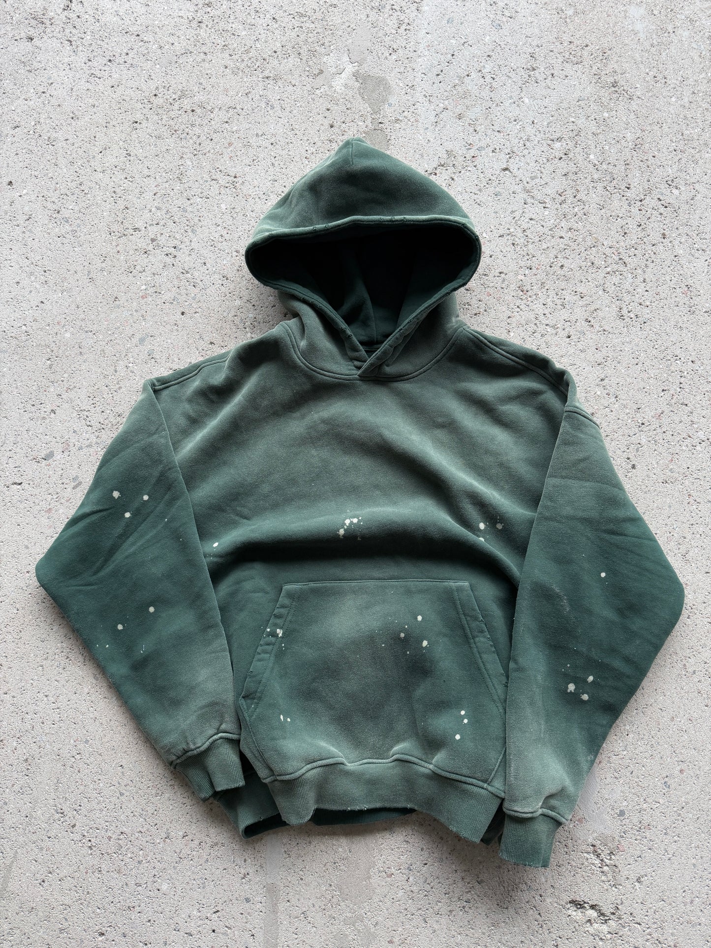 VB oversized splatter hoodie -  Forest Green