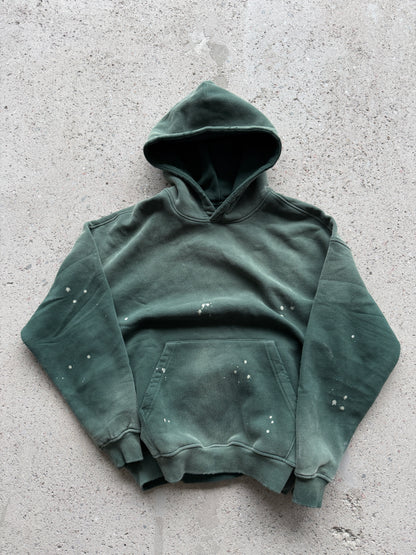 VB oversized splatter hoodie -  Forest Green