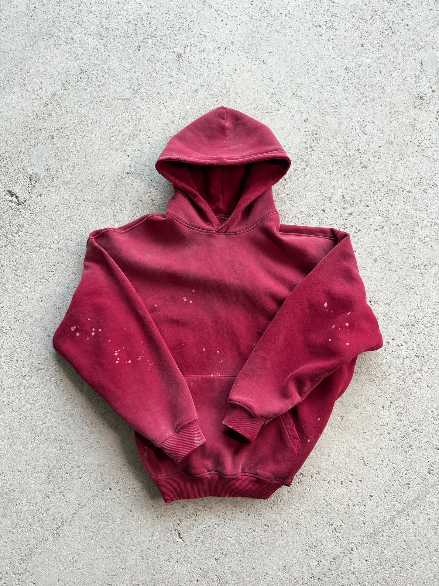 VB oversized splatter hoodie -  Wine Red