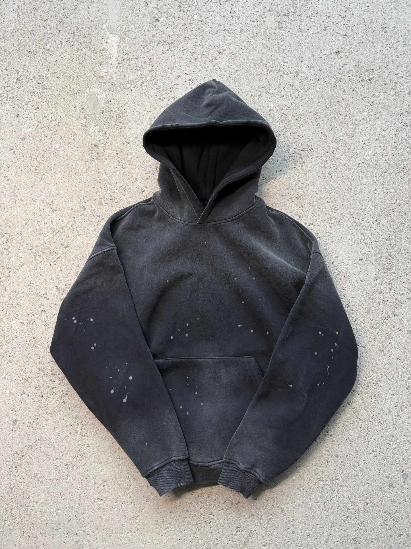 VB oversized splatter hoodie -  Faded Black