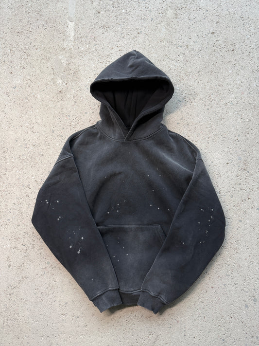 VB oversized splatter hoodie -  Faded Black
