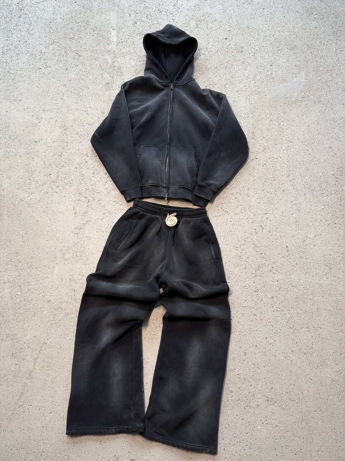 Washed tracksuit - Black