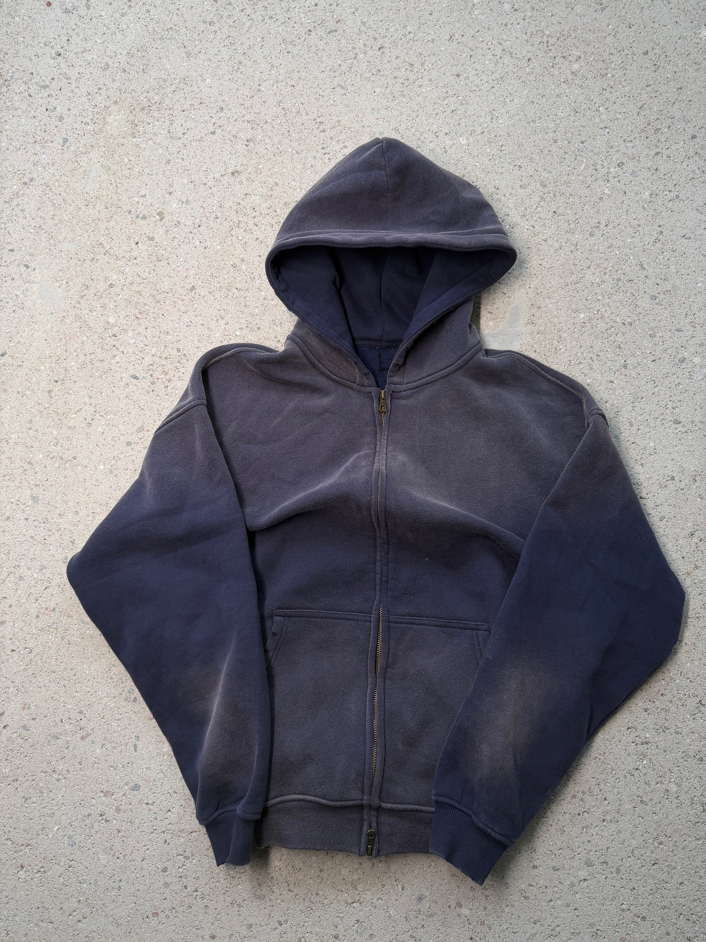 VB washed & distressed hoodie - Navy Blue