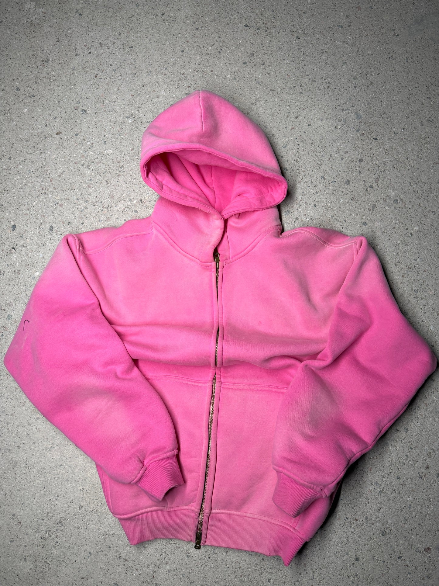 VB washed & distressed hoodie - Hot pink
