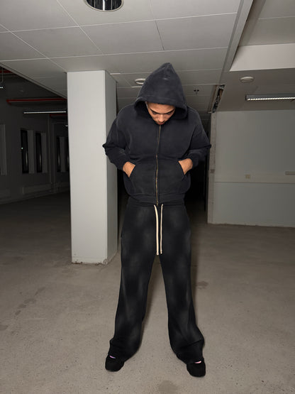 Washed tracksuit - Black