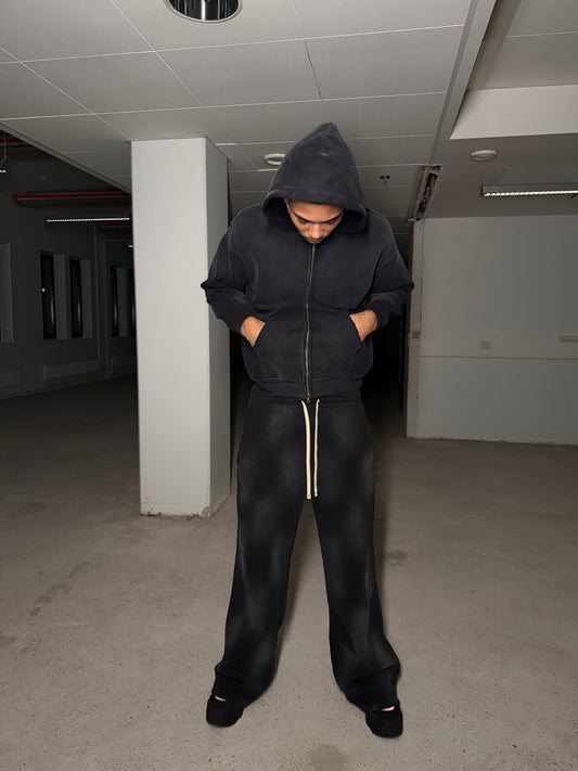Washed tracksuit - Black