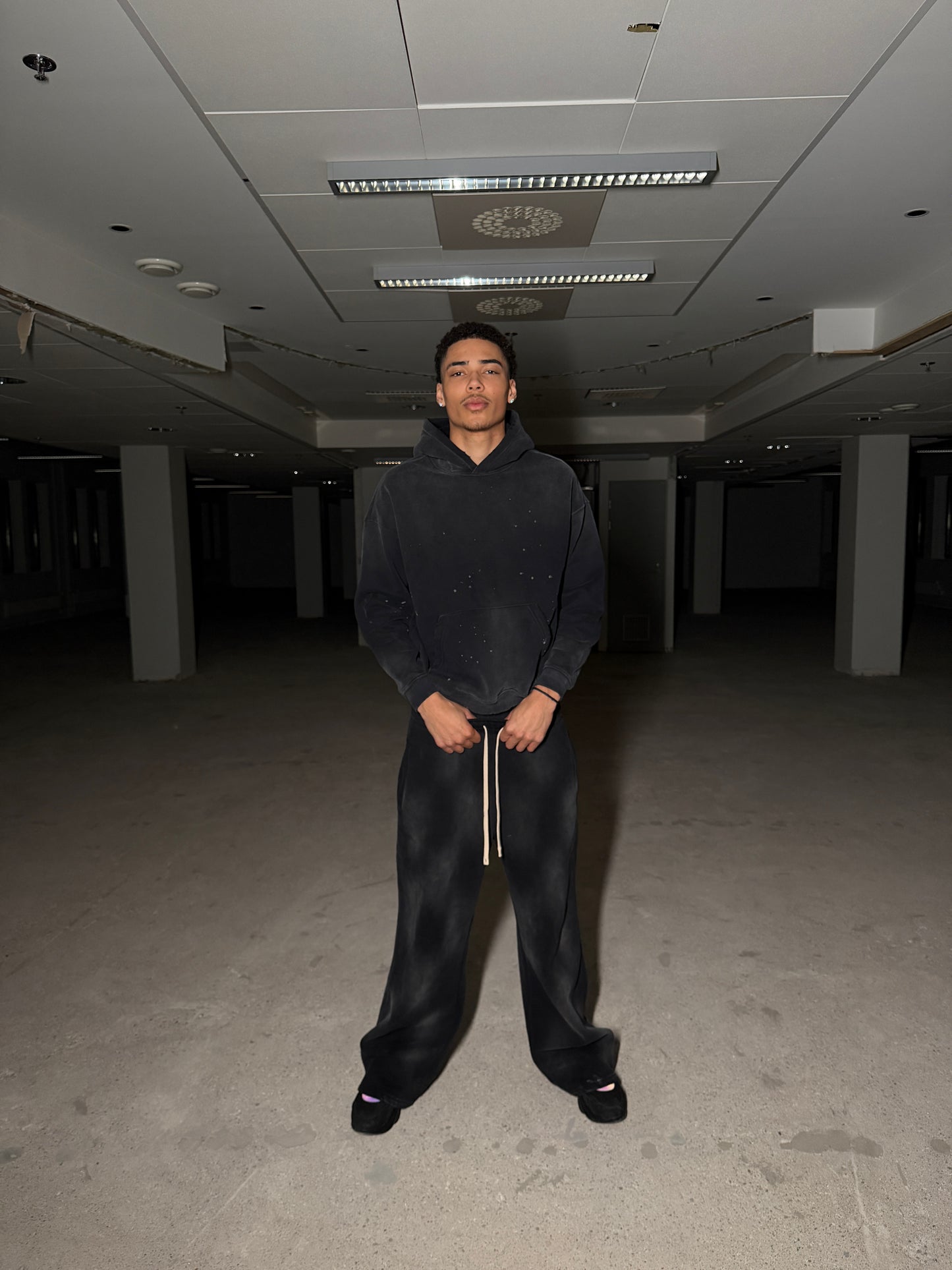 VB washed sweatpants - Black